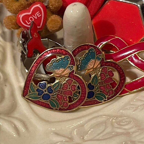 VTG 1950s-Y2K Hodge Podge Hearts & Love Valentine Jewelry Lot - Picture 7 of 16